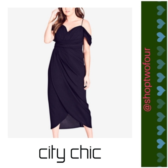 entwine cold shoulder maxi dress